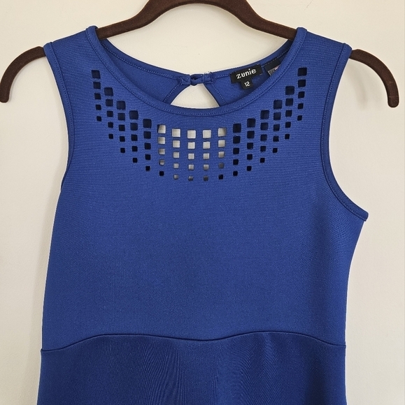 Zunie Blue Skater Dress - Picture 3 of 10